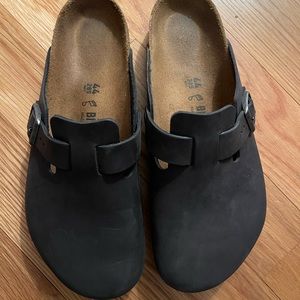Men’s Black Leather Birkenstock Boston size 44 EU / 11 US